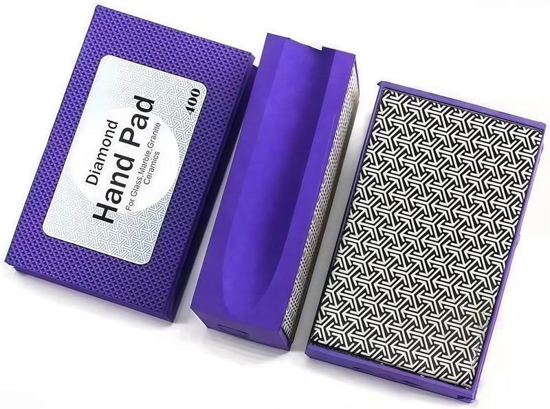 4 Pcs Professinal Diamond Hand Polishing Pad Stone Marble Ceramic Abrasive Sanding Disc Tile Glass Grind Block Polisher Tools(4pc-400grit) - Image 5