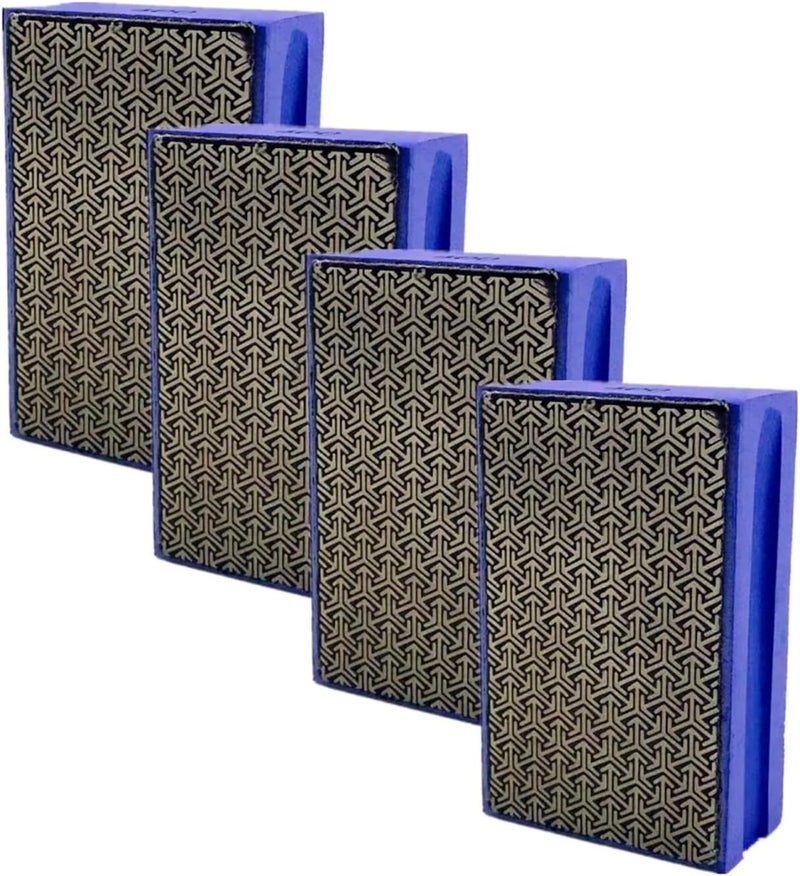 4 Pcs Professinal Diamond Hand Polishing Pad Stone Marble Ceramic Abrasive Sanding Disc Tile Glass Grind Block Polisher Tools(4pc-400grit) - Image 1