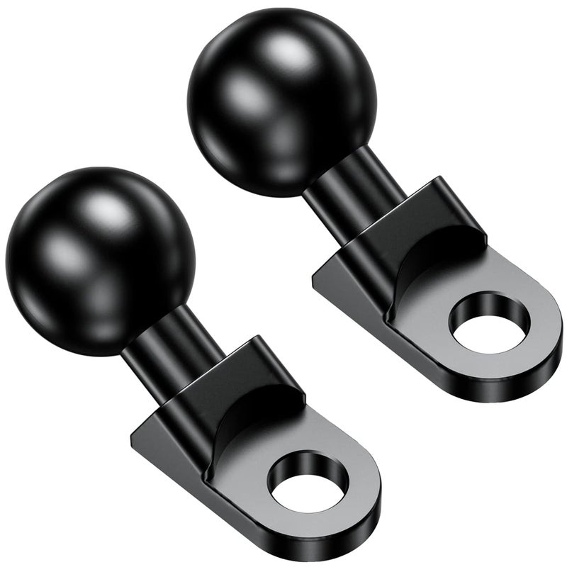 BRCOVAN 2 Pack, Aluminum Alloy Mount Base with 1'' TPU Ball & 10mm Mounting Hole, Angled Bolt Head Adapter Ball Base Compatible with RAM Mounts B Size Double Socket Arm - Image 1