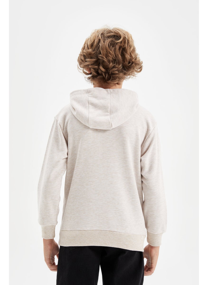 DeFacto - Boy Printed Hooded School Sweatshirt - Image 1