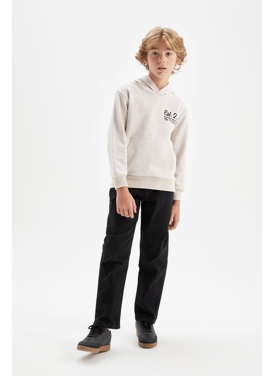 DeFacto - Boy Printed Hooded School Sweatshirt - Image 1