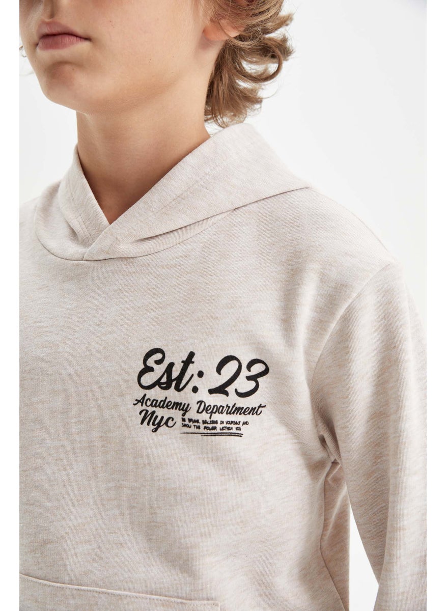 DeFacto - Boy Printed Hooded School Sweatshirt - Image 1