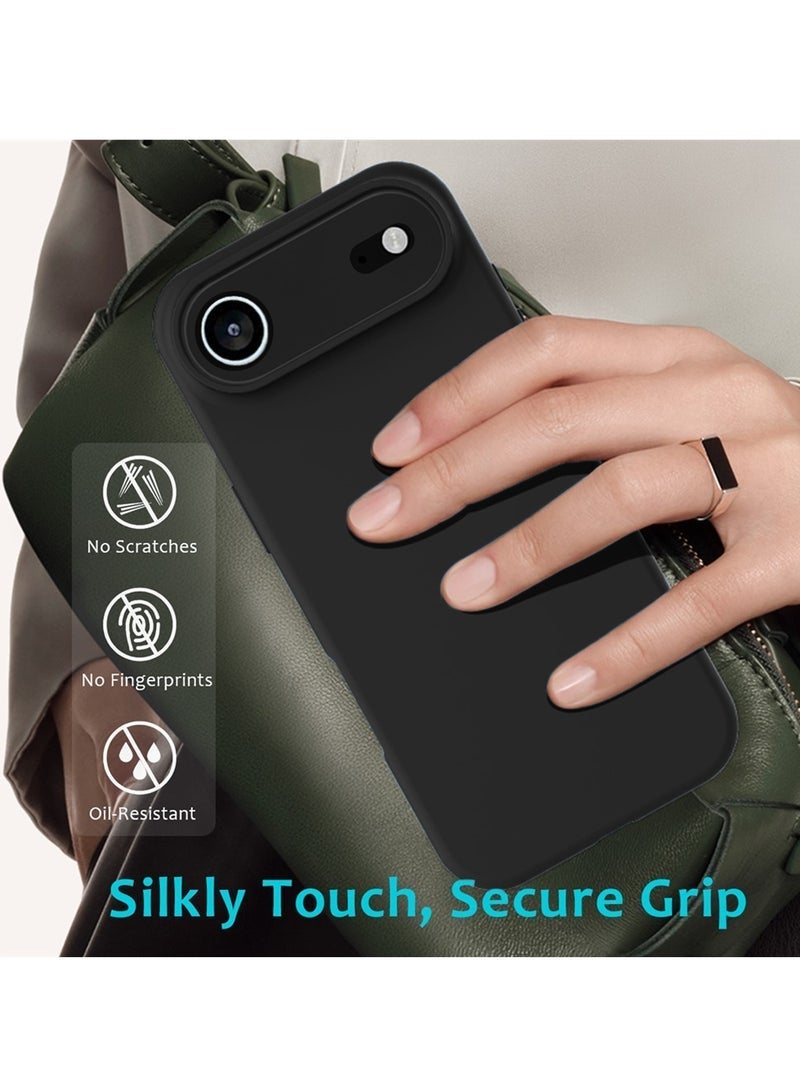 Raxoom Premium Soft Liquid Silicone Case Cover for Apple iPhone 17 Air 5G (2025 Model) â€“ Shockproof, Slim Fit, Anti-Scratch, Full Body Protective Phone Case â€“ Black (MCRPSN) - Image 2