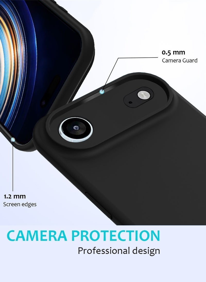 Raxoom Premium Soft Liquid Silicone Case Cover for Apple iPhone 17 Air 5G (2025 Model) â€“ Shockproof, Slim Fit, Anti-Scratch, Full Body Protective Phone Case â€“ Black (MCRPSN) - Image 4