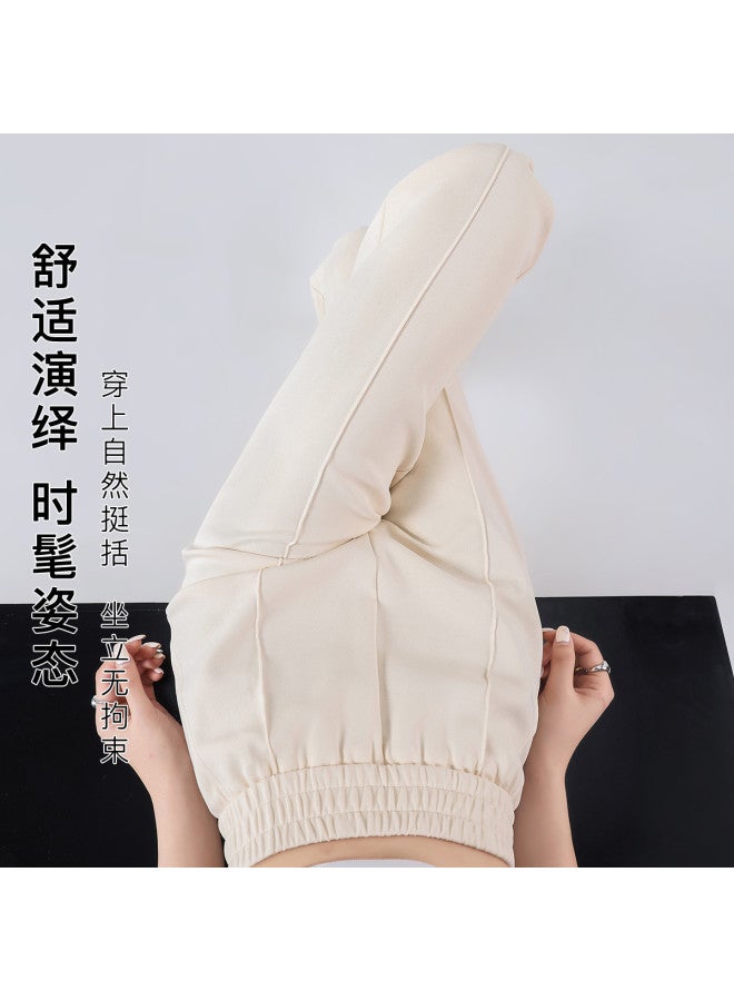 Moonbadi Spring And Autumn Fashion Vertical Striped High-Waisted Straight-Leg Pants, Women'S Cotton-Soft Comfortable And Breathable Leggings - Image 5