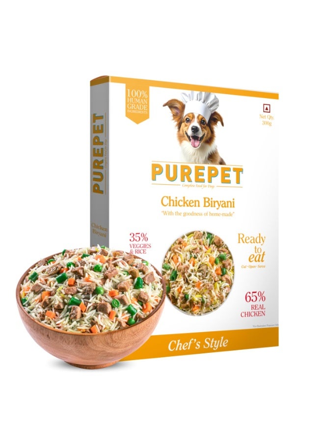 Purepet Fresh Wet Dog Food Combo Pack of 7 Biryanis – Mutton, Chicken, Vegetable & Pumpkin (8 x 300g) | Free 1 Pouch Inside | High Protein | Real Meat, Veggies | No Preservatives | Ready to Serve - Image 3