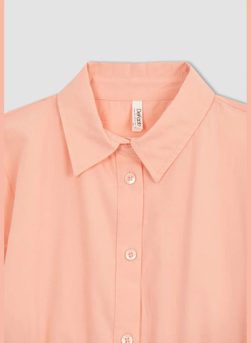 DeFacto Regular Fit Short Sleeve Frill Detail Midi Dress