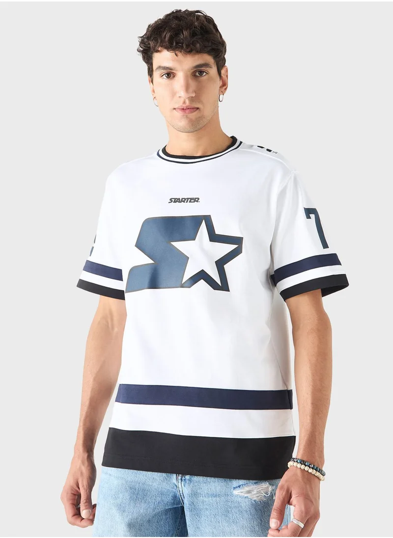 STARTER Graphic Print Crew Neck T-Shirt