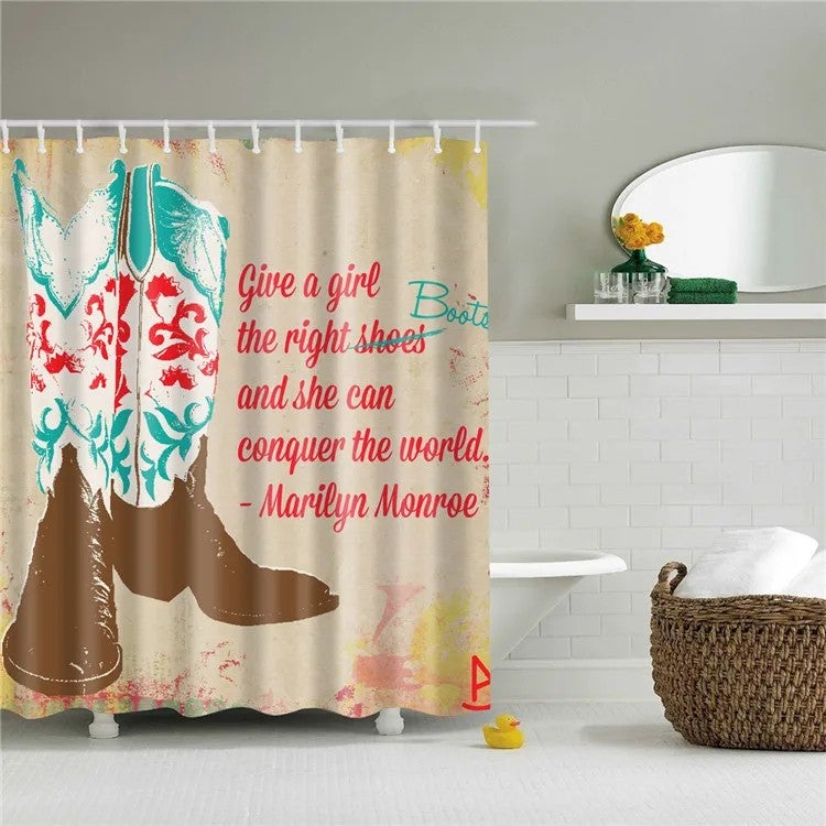 Y&D Modern Style Christmas Tree Shower Curtain,  Best Sale Water Proof Shower Curtains With Hooks - Image 1