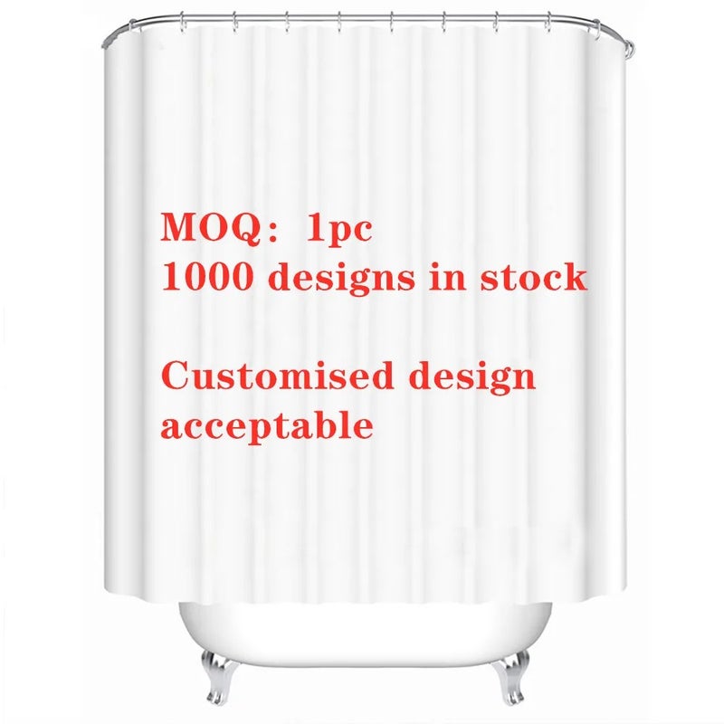 Y&D Modern Style Christmas Tree Shower Curtain,  Best Sale Water Proof Shower Curtains With Hooks - Image 3