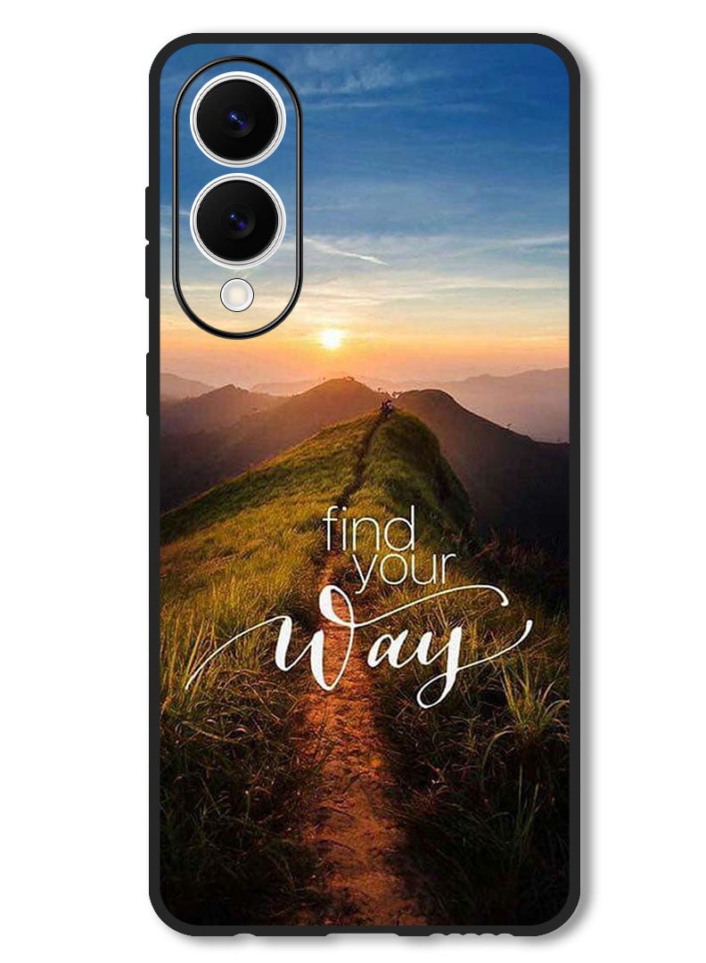 Theodor Case Compatible with Samsung Galaxy S25 Edge 6.7 Inch Protection Shockproof Bumper Cover Find Your Way - Image 1