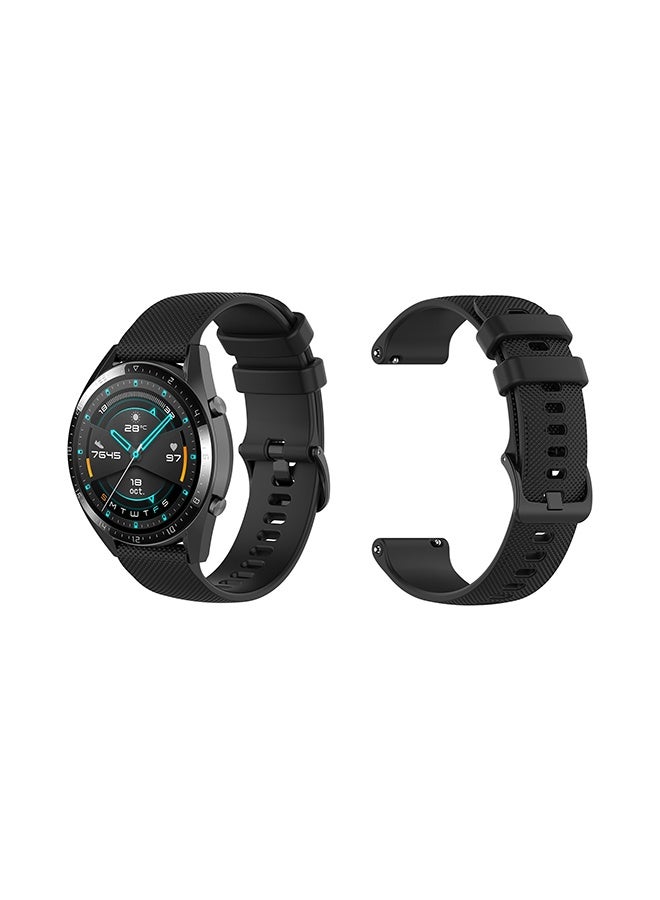 NIBEMINENT Stylish Replacement Band For Huawei Watch GT/GT 2 46mm Black  - Image 1