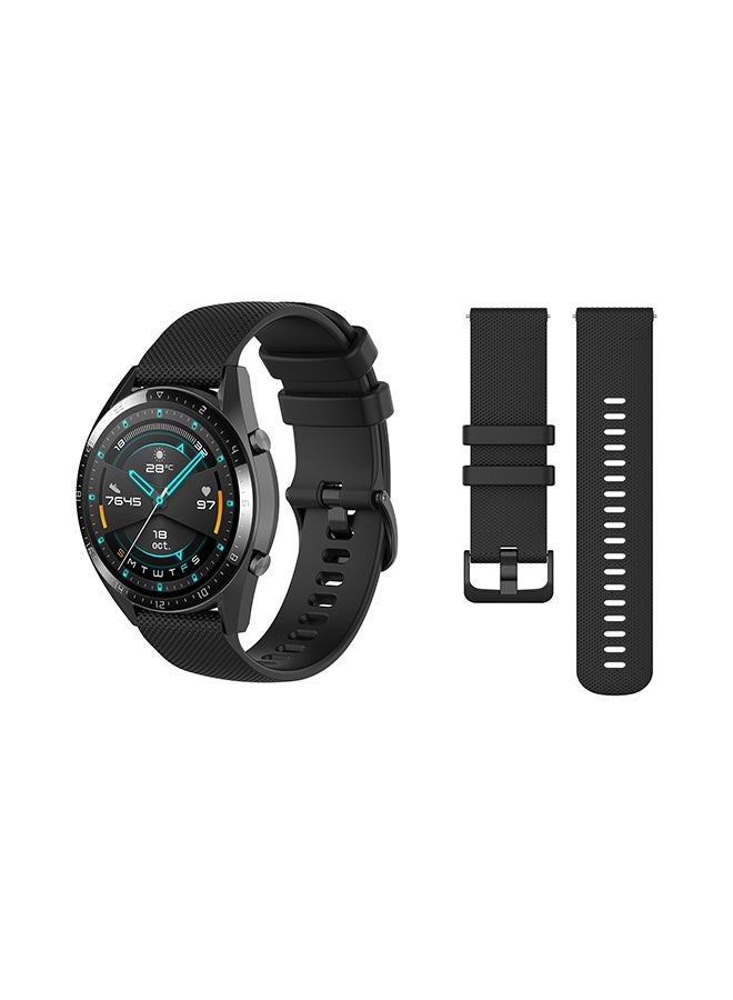 NIBEMINENT Stylish Replacement Band For Huawei Watch GT/GT 2 46mm Black  - Image 2