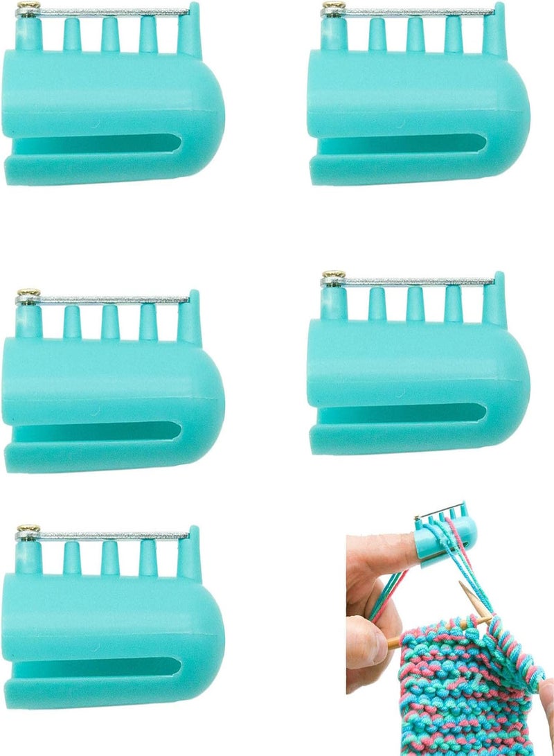 GGOOT Yarn Guide Finger Holder | Yarn Guide Finger Holder Knitting Thimble Tool - Wool Sweater Knitting Tool Yarn Guides Finger Splitter Thimble () Deft Design Knitting Supplies - Image 5