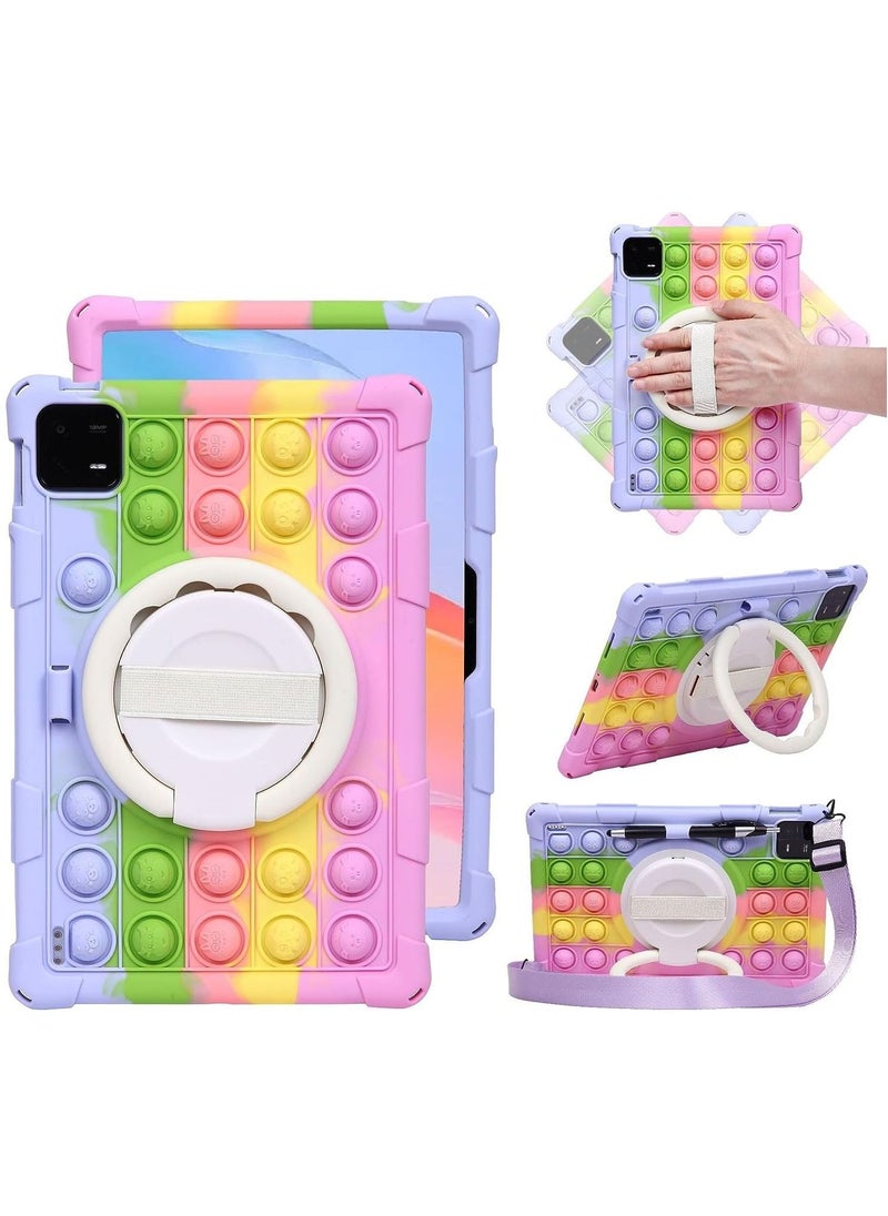 Generic - Kids Case Compatible with Xiaomi Mi Pad 6/ Pad 6 Pro 11inch 2023 Kids Soft Silicon 360 Rotating Ring Stand Cover Funda for Mi Pad 6/ Pad 6 Pro 11'' Case Capa - Image 1