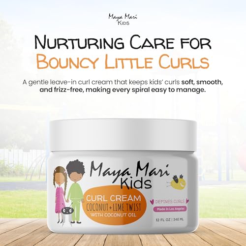 MAYA MARI - Kids Curl Cream With Coconut Oil, Curly Hair Cream, Coconut and Lime Twist, 12 oz - Image 2