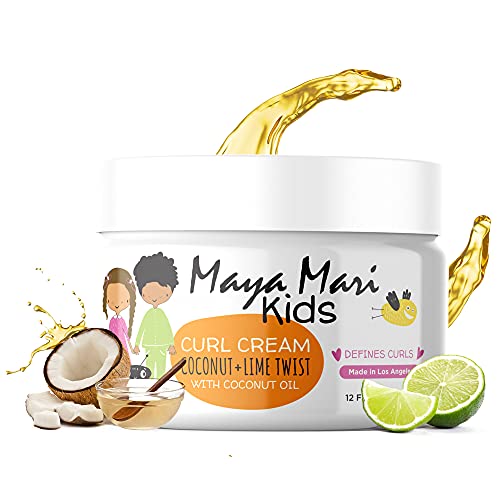 MAYA MARI - Kids Curl Cream With Coconut Oil, Curly Hair Cream, Coconut and Lime Twist, 12 oz - Image 1