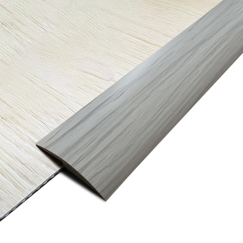 Panço شريط انتقال الأرضية ذاتي اللصق، شريط انتقال السجاد إلى البلاط، شريط انتقال الأرضيات المرنة من الفينيل لشريط عتبة السجاد (خشب رمادي، 5 مم/10 قدم) - Image 1