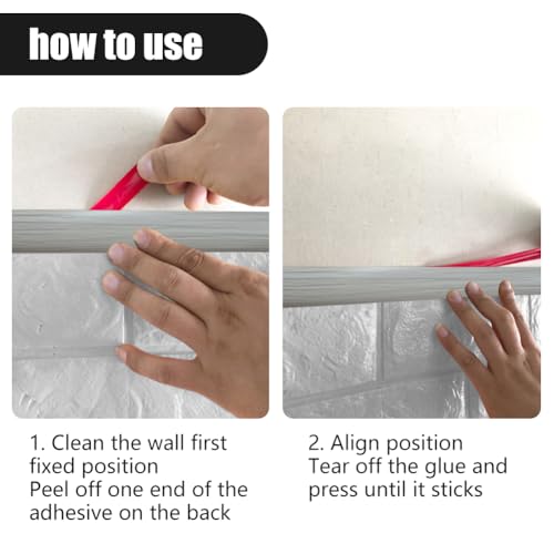 Panço شريط انتقال الأرضية ذاتي اللصق، شريط انتقال السجاد إلى البلاط، شريط انتقال الأرضيات المرنة من الفينيل لشريط عتبة السجاد (خشب رمادي، 5 مم/10 قدم) - Image 4