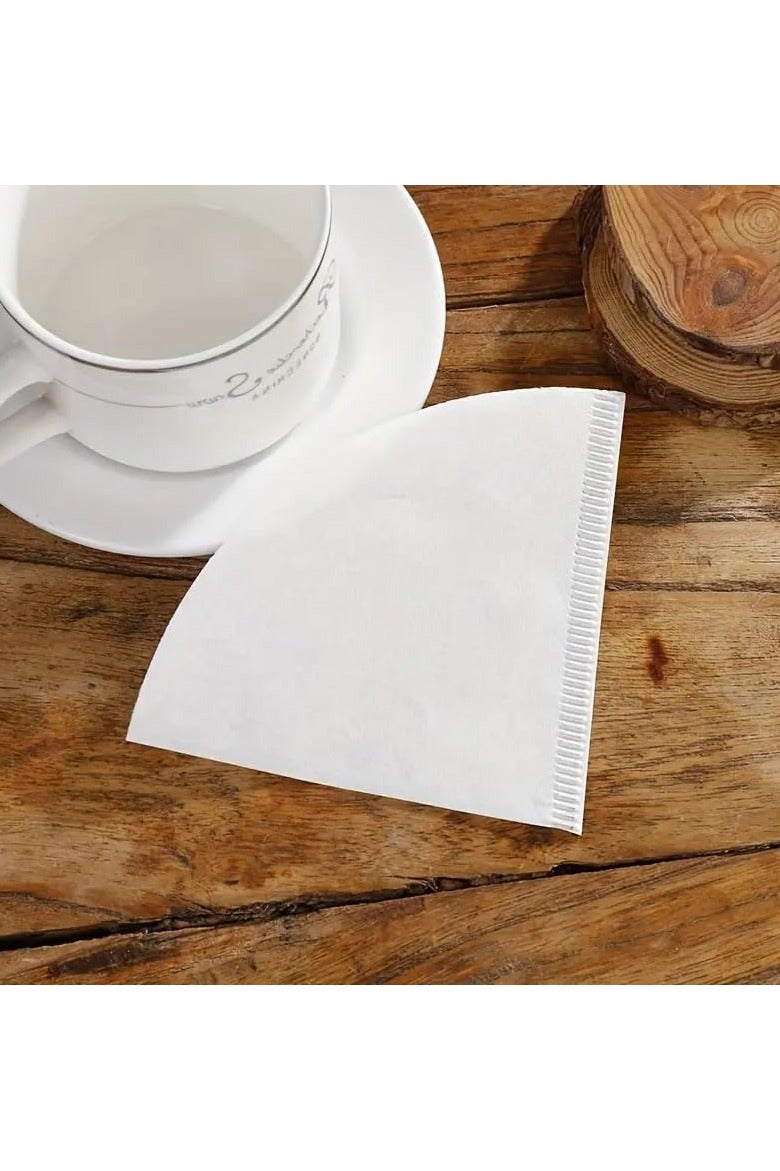 مرشحات قهوة مخروطية - 100 قطعة من ورق الترشيح القابل للاستخدام مرة واحدة والخالي من الكلور والصديق للبيئة لآلات القهوة والتخمير بالصب، مثالية للمنزل والمكتب والسفر - Image 4