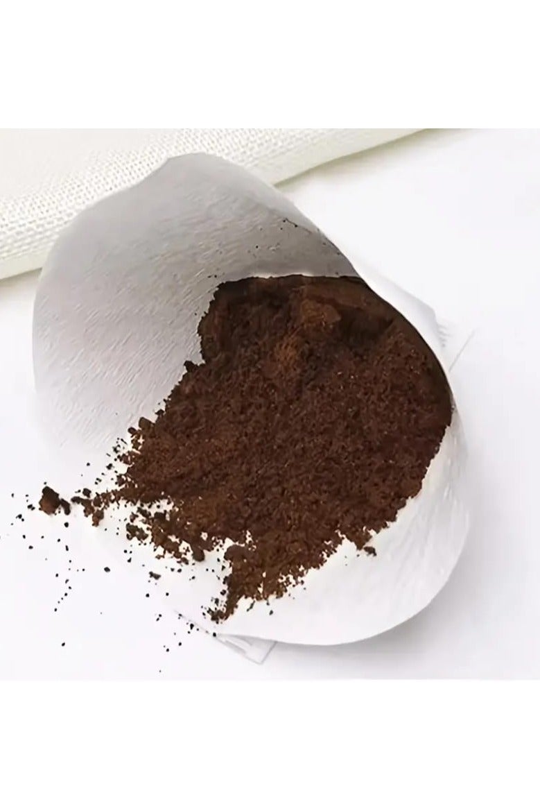 مرشحات قهوة مخروطية - 100 قطعة من ورق الترشيح القابل للاستخدام مرة واحدة والخالي من الكلور والصديق للبيئة لآلات القهوة والتخمير بالصب، مثالية للمنزل والمكتب والسفر - Image 5