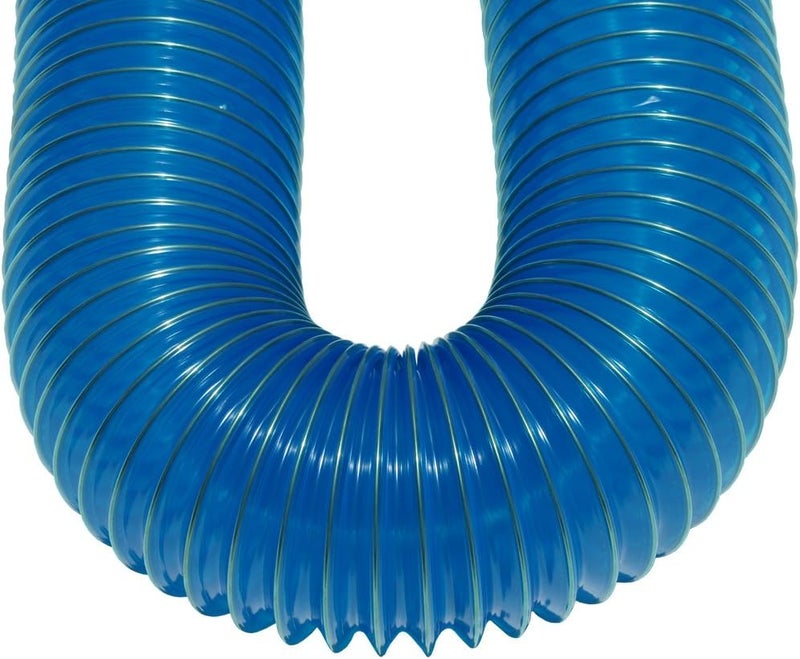 Rubber-Cal 01-203-5-12 "PVC Flexduct" General Purpose, 5"ID x 12' Fully Stretched, Blue - Image 2