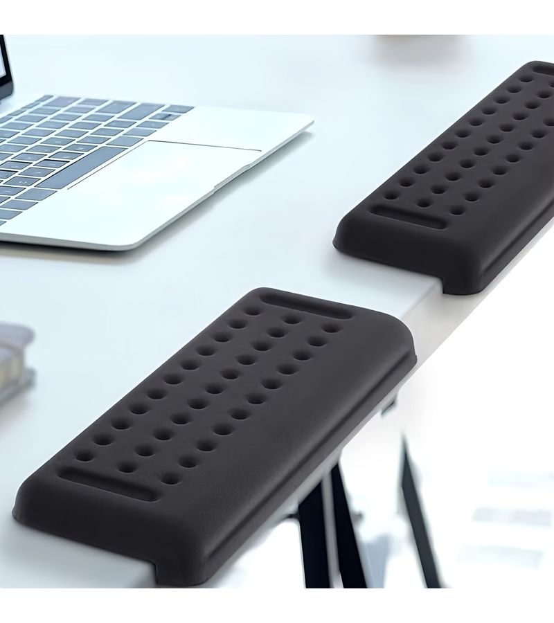 Black L Shaped Desk Mat Elbow Pad Wrist Support Cushion for Home Office - Image 4