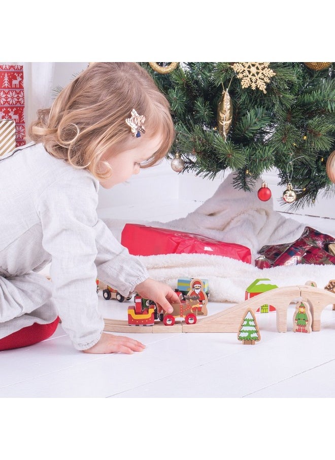 Bigjigs Rail Bigjigs Rail Santa Sleigh with Reindeer - Other Major Wooden Rail Brands are Compatible  - Image 5