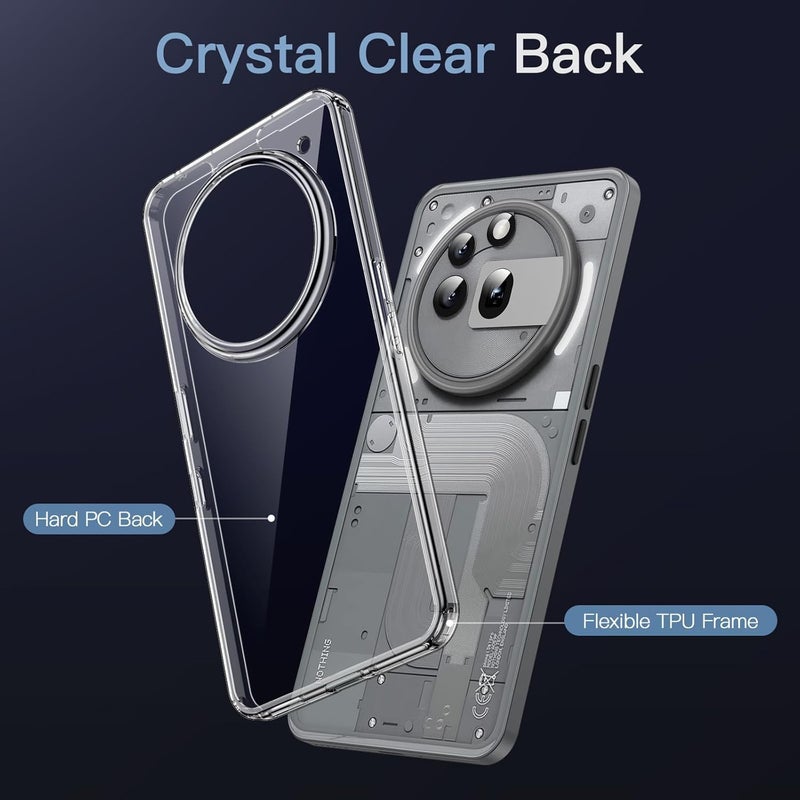 Realcase غطاء خلفي سيليكون لهاتف Nothing Phone 3A Pro 5G | مقاوم للخدوش وحماية شفافة كريستالية | غطاء خلفي مع واقي لهاتف Nothing Phone 3A Pro 5G - Image 3