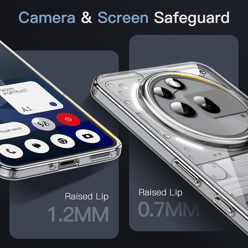 Realcase غطاء خلفي سيليكون لهاتف Nothing Phone 3A Pro 5G | مقاوم للخدوش وحماية شفافة كريستالية | غطاء خلفي مع واقي لهاتف Nothing Phone 3A Pro 5G - Image 4