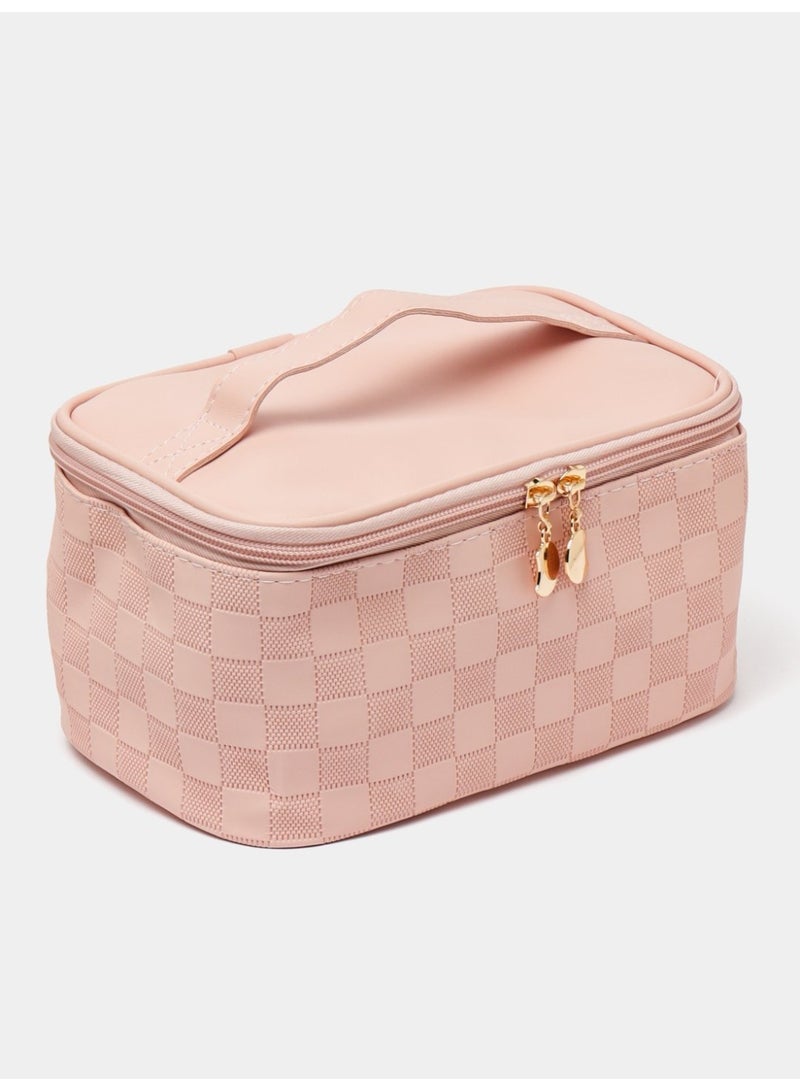 حقيبة مكياج نسائية - حقيبة مستحضرات تجميل من جلد البولي يوريثان، منظم مكياج للسفر، حقيبة أدوات الزينة خفيفة الوزن، حقيبة محمولة متعددة الوظائف لمستحضرات التجميل وإكسسوارات التجميل - Image 1