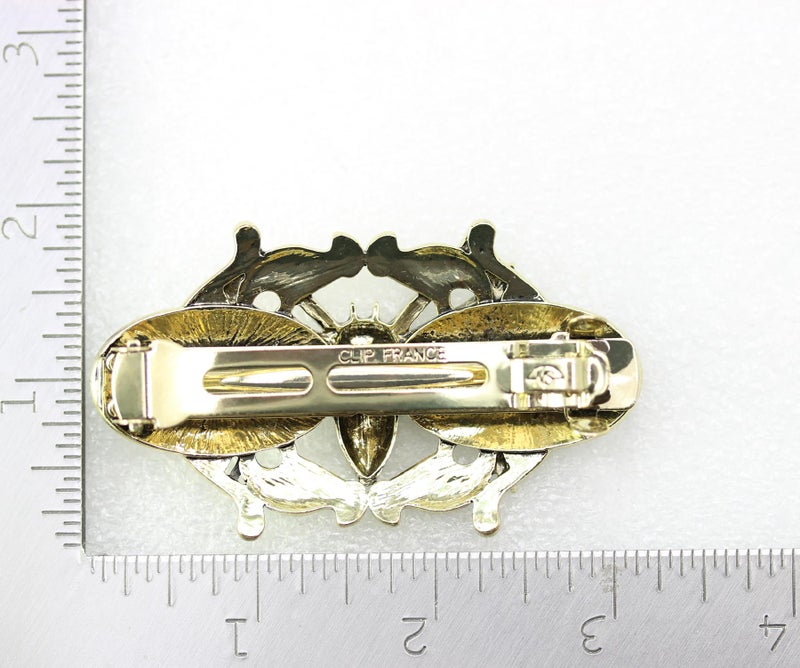 Faship George Black Rhinestone Crystal Spider Barrette For Halloween - Image 5