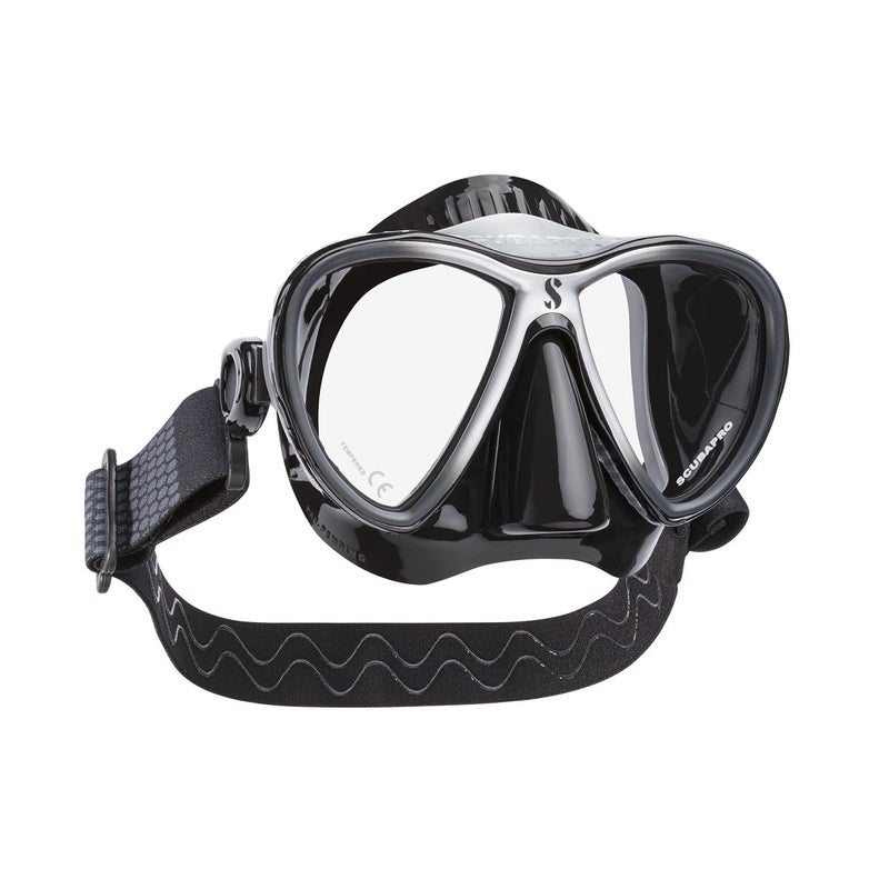 Scubapro Synergy 2 Twin Mask with Comfort Strap - Black/Silver - Black Silicone - Image 3