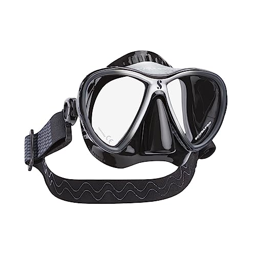 Scubapro Synergy 2 Twin Mask with Comfort Strap - Black/Silver - Black Silicone - Image 1