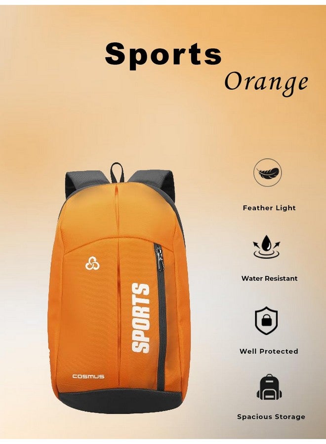 COSMUS Sports Medium Size 17L Mini Standard Backpack Casual Trendy Daypack (Orange) - Image 2