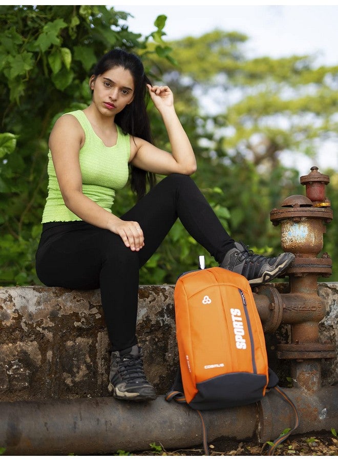 COSMUS Sports Medium Size 17L Mini Standard Backpack Casual Trendy Daypack (Orange) - Image 4