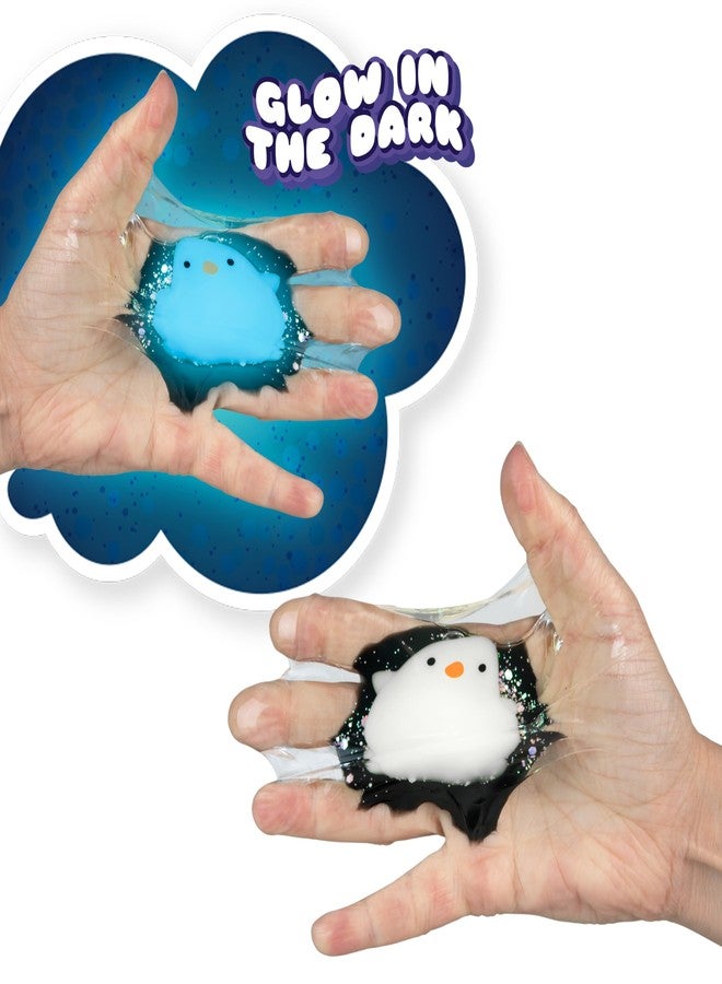 The Orb Factory ORB Tabalicious TABA Squishy Glow in The Dark White Chick Stress Cube Toy - Soft, Sticky, Glowing TABA Squishy Animal Stress Cubes - Fun Stress Ball Squishies - Kawaii Fidget Toys for Kids and Adults - Image 2