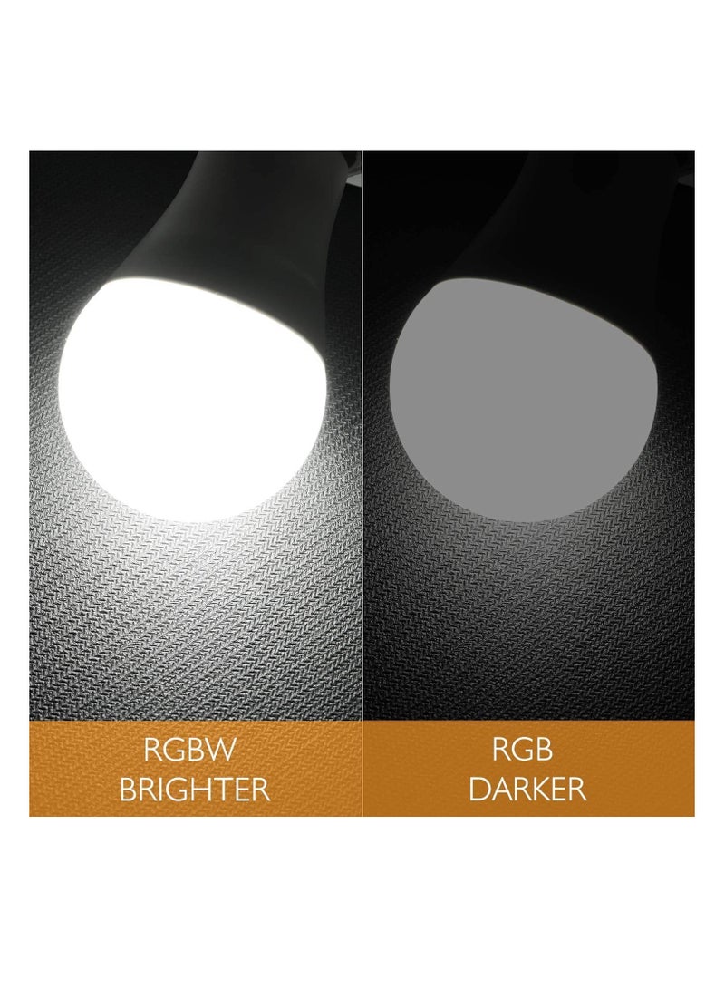 LED RGBW Color Changing Light Bulbs with Remote Dimmable E26 Screw Base 7 Watt Multi Colored White for Home Decoration Bedroom Stage and Party - Image 3