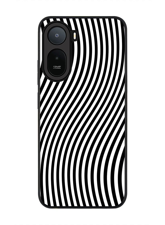 Stylizedd Rugged Case for Xiaomi Redmi A7 Pro 4G / Poco C81 / Poco C81 Pro / Poco C85x 5G- Slim Fit Hybrid Rubber Cover Zebra Lines