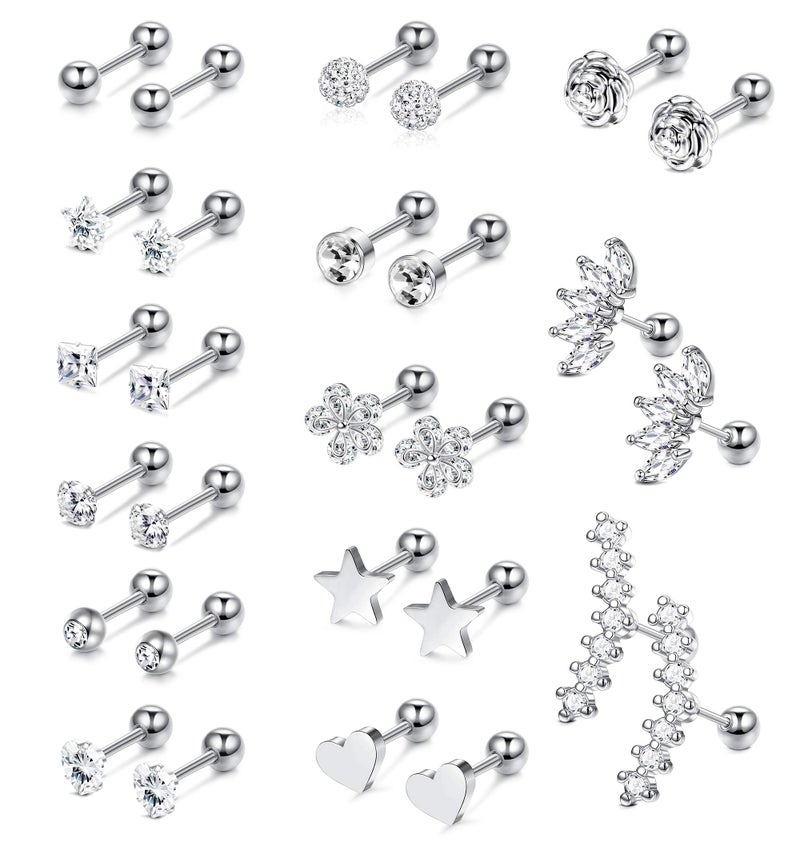 YADOCA 16 Gauge Cartilage Earrings for Women Hypoallergenic Surgical Stainless Steel Gold Cartilage Earring Set Daith Conch Tragus Helix Piercing Jewelry - Image 1