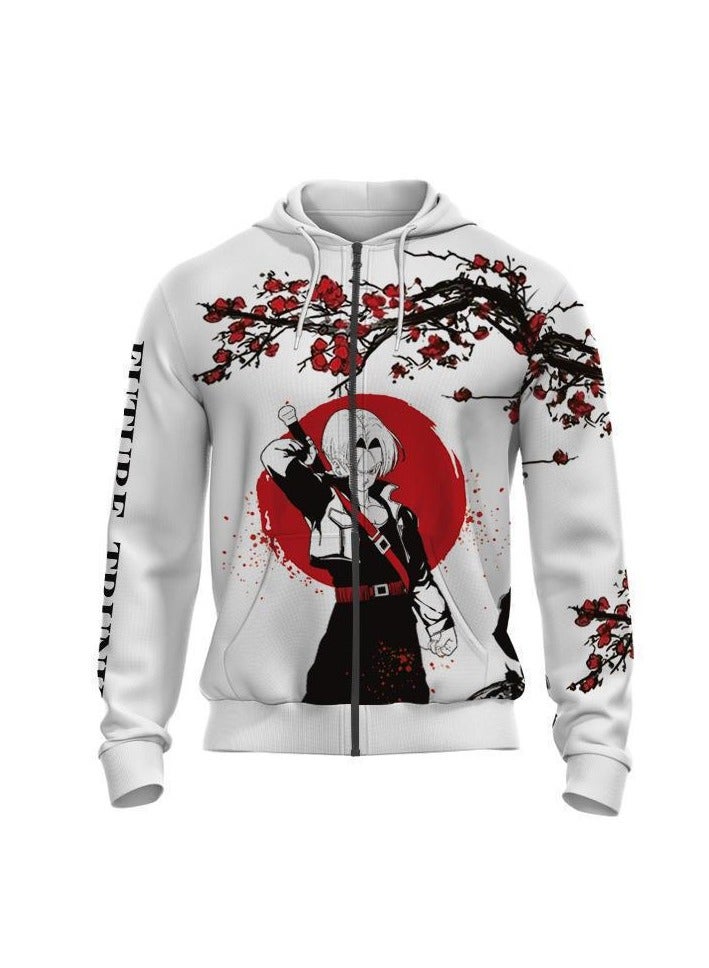 KUYING New Dragon Ball Zipper Hooded Hoodie Casual Loose Coat  - Image 1