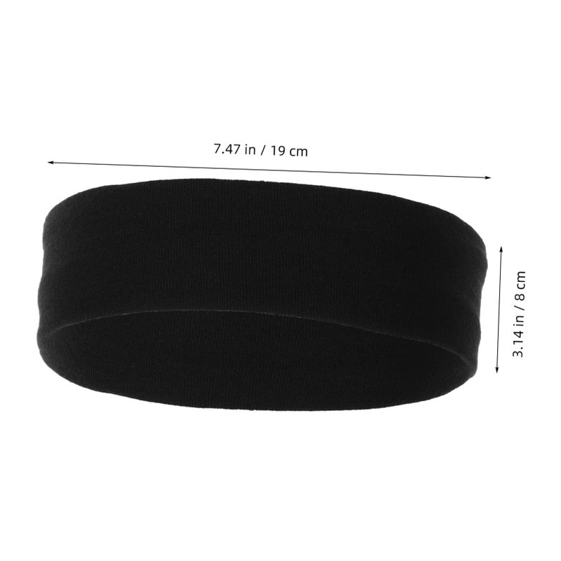 4pcs Youth Sports Headbands for Boys in Black Comfortable Sweatbands for Soccer Basketball Running Volleyball - Image 3