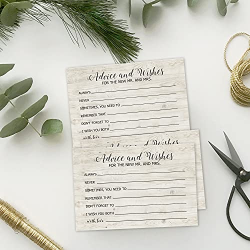 TENTADO Advice and Wishes Cards for the New Mr and Mrs, Bride & Groom, Newlyweds, Wedding Advice Cards Perfect for Bridal Shower or Wedding, Wedding Guest Book Alternative, Pack of 50 4x6 Inch - Image 3