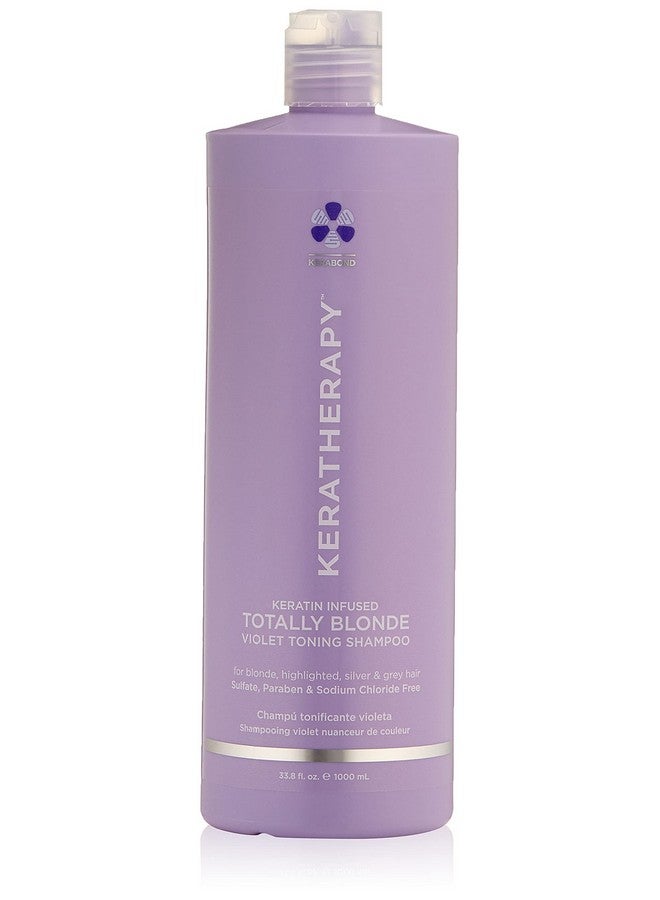 KERATHERAPY Keratin Infused Totally Blonde Violet Toning Shampoo 33.8 Fl. Oz. 1000 Ml Violet Shampoo For Blonde Color Treated Hair Brassy Silver & Highlighted Sulfate & Paraben Free - Image 2