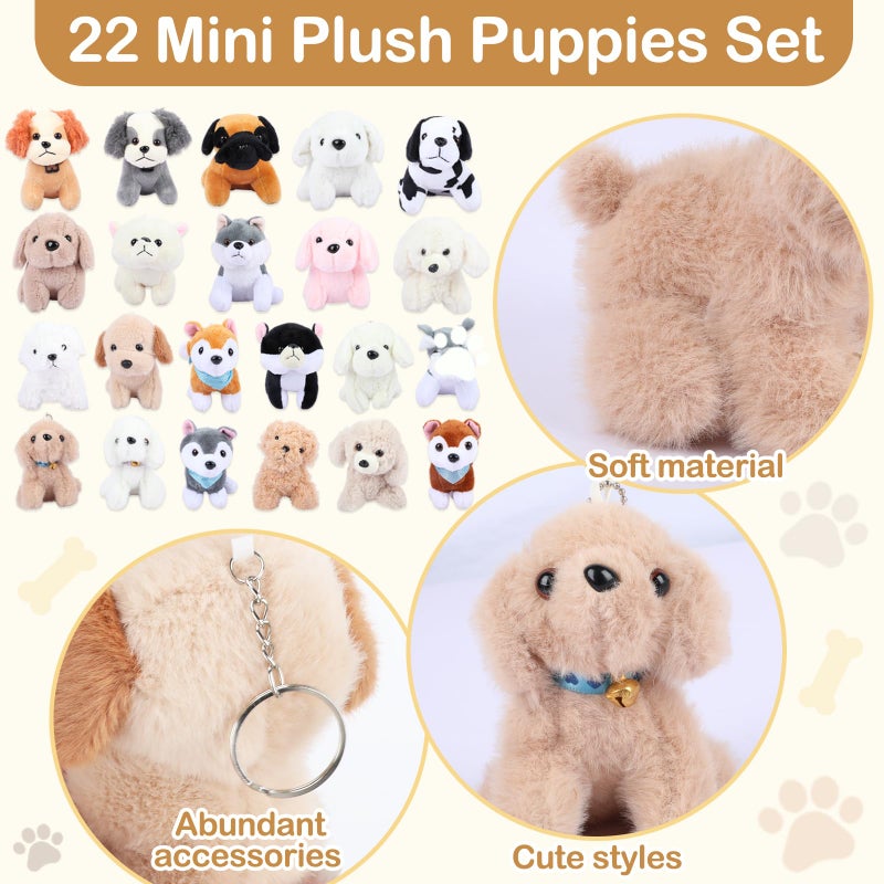 Zealor 88-PCS Adopt a Puppy Party Favor 22 Mini Plush Dog Stuffed Animal House Shaped Treat Gift Boxes with Birthday Hat for Operation Christmas Shoebox Gift Adopt a Pet Theme Birthday Party Supplies - Image 3