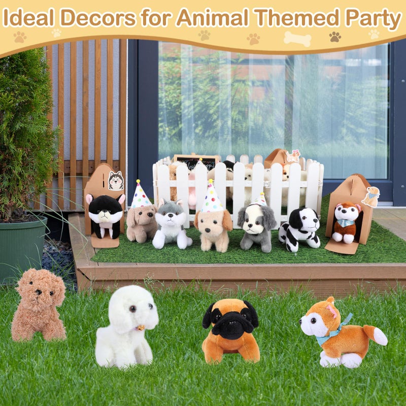 Zealor 88-PCS Adopt a Puppy Party Favor 22 Mini Plush Dog Stuffed Animal House Shaped Treat Gift Boxes with Birthday Hat for Operation Christmas Shoebox Gift Adopt a Pet Theme Birthday Party Supplies - Image 5