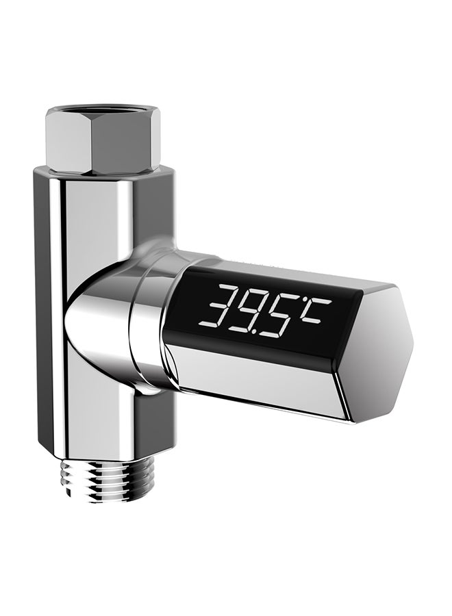 Led Display Shower Water Thermometer Silver 12.00x3.00x10.00cm - Image 1