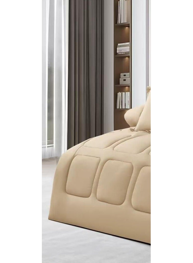 مينجلي طقم لحاف مزدوج مكون من 6 قطع ليضيف لك الجمال والاناقه لغرفتك مايكروفايبر لحاف مقاس 250x230 سم - Image 2