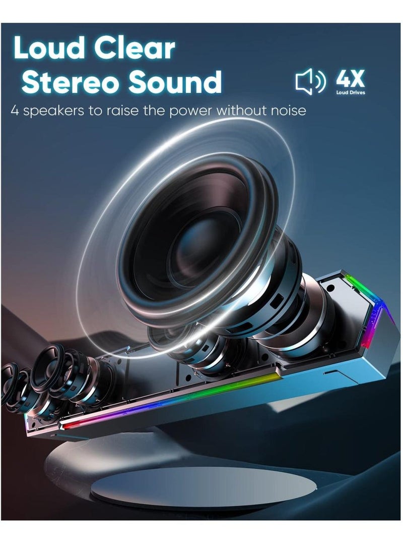 هافيت M19 مكبر صوت استريو خفيف يعمل باللمس مقاس 3.5 ملم/يعمل بمنفذ USB - Image 2