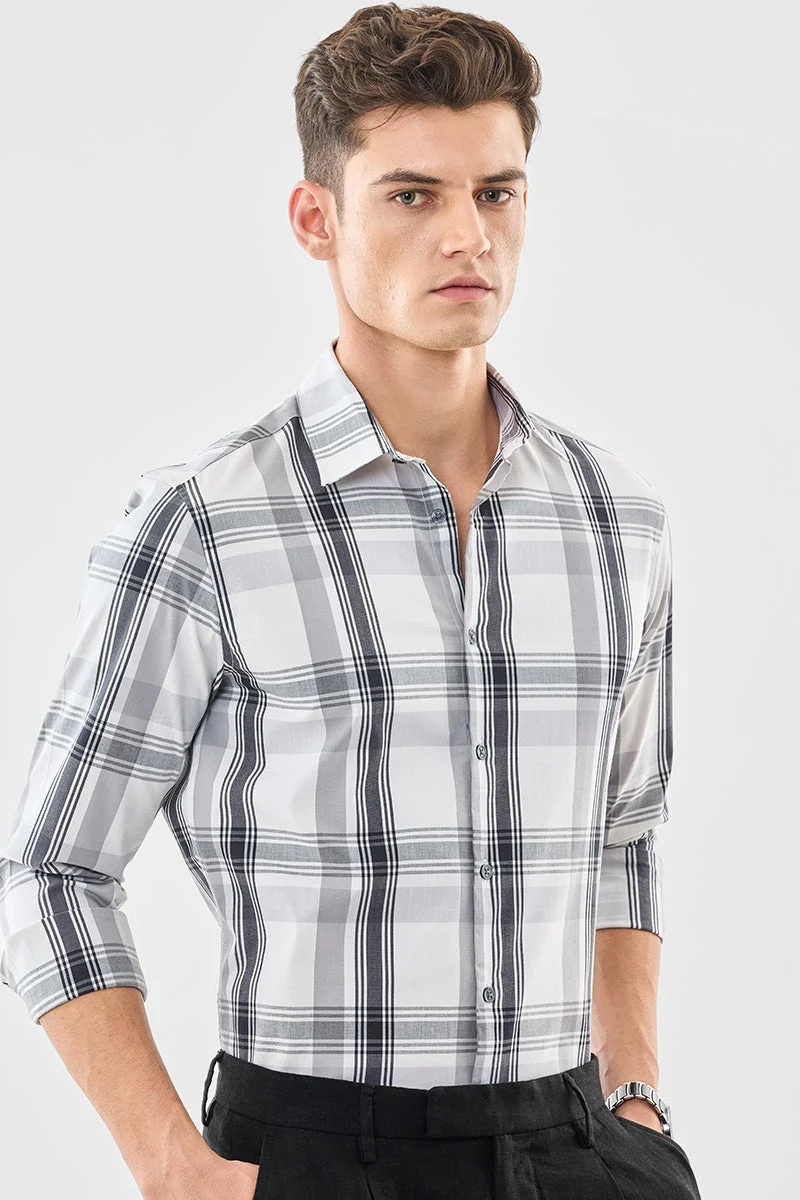 SNITCH Slim Fit Stretch Checks Shirt
